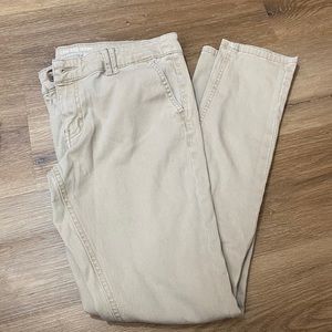 Tan low rise pants